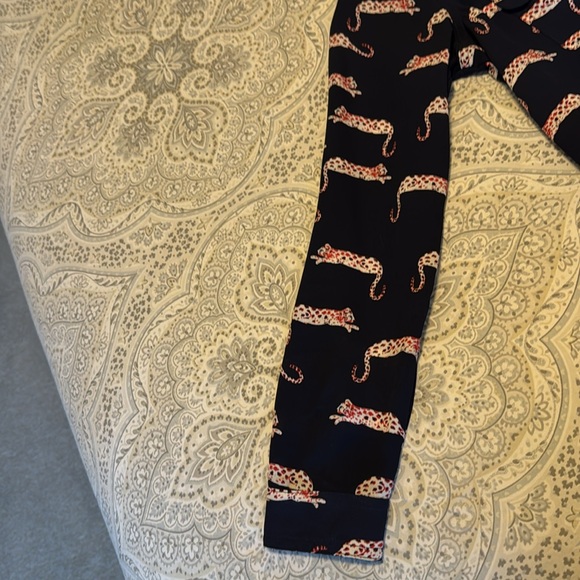 Ann Taylor Loft Petite Navy Dress Shirt - Picture 3 of 5